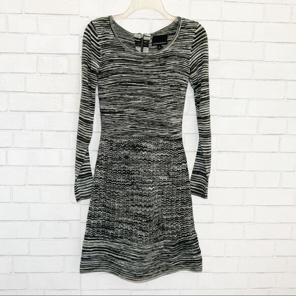 Cynthia Rowley Grey Marled Space Dyed Knit Dress S - Picture 2 of 9